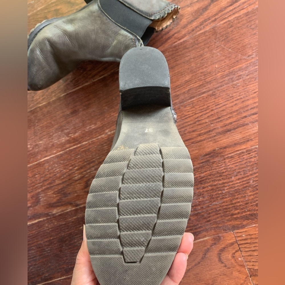 PIKOLINOS gray Ankle Boots whip stitch almond toe ANDORRA Chelsea style 37 6.5 - Picture 5 of 9